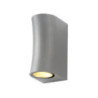 LAMPE MURALE ALUMINIUM ARGENT CORPS IP44 2*GU10 PRISE AC220-240V