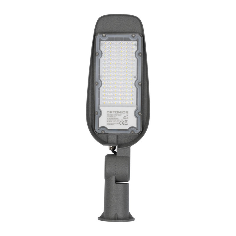LAMPADAIRE LED 50W 220-240V 100LM/W IP65 75x135° 6000K CORPS GRIS
